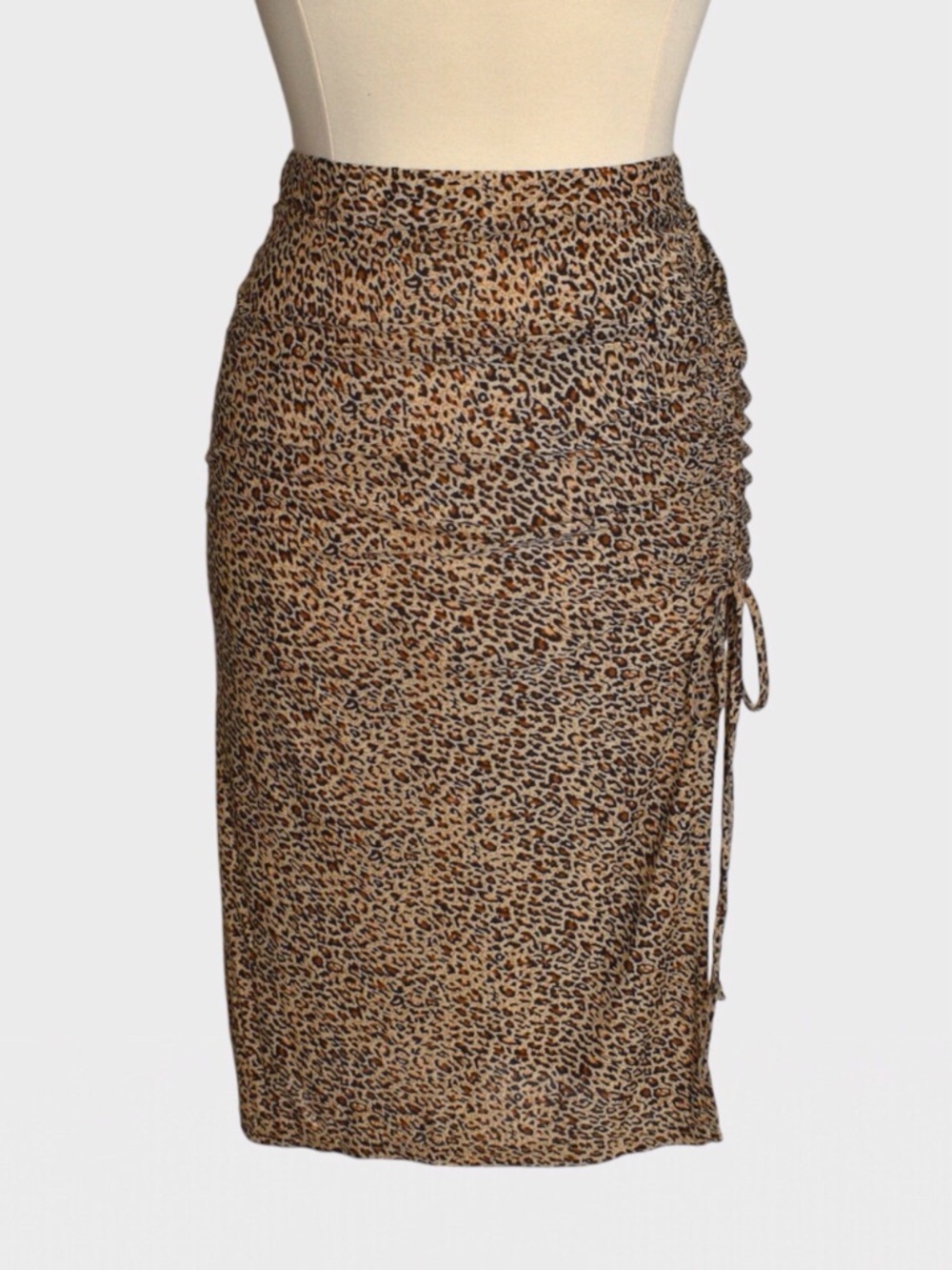 Shein‎ Animal Print Ruched Side Skirt